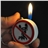 No Sex Sign Cigarette Lighter Butane Lighter with Keychain (White)