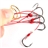 12# Handmade All Directional Fishing Hooks Hooklets with Luminous Tubes for Angler (4 pcs/set)
