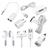 7-in-1 Multifunctional Charger Kit with Stereo Headset /USB Cable /3.5mm Audio Splitter for iPhone 4 /iPhone 4S (White)