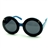 Stylish Flip-up Design Sunglasses with Round Acetate Frame (Blue & Black)