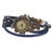 Retro Style Butterfly Pendant Decor Bracelet Women's Quartz Wrist Watch with Round Dial (Blue)