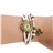  Retro Style Butterfly Pendant Decor Bracelet Women's Quartz Wrist Watch with Round Dial (White)
