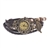 Retro Style Leaf Pendant Decor Bracelet Round Dial Women's Quartz Wrist Watch (Coffee)