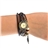Retro Style Leaf Pendant Decor Bracelet Round Dial Women's Quartz Wrist Watch (Coffee)
