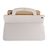 360-degree Rotating Stand PU Protective Handbag Case Cover with Shoulder Strap for iPad 2 /The new iPad /iPad 4 (White)