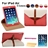 4-in-1 Briefcase Style 360-degree Rotating Stand Sleep/Wake-up Smart PU Cover Set for iPad Air /iPad 5 (White+Pink)