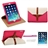 4-in-1 Briefcase Style 360-degree Rotating Stand Sleep/Wake-up Smart PU Cover Set for iPad Air /iPad 5 (White+Rosy)