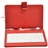 80-keys USB Keyboard PU Protective Case Cover with Stand for 7-inch Tablet PC (Red)