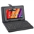 Universal Micro USB Keyboard PU Protective Magnetic Flip Case with Stand for 7-inch Tablet PC (Black)