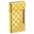 Fashion Check Pattern Windproof Metal Refillable Cigarette Lighter (Golden)
