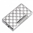 Fashion Check Pattern Windproof Metal Refillable Cigarette Lighter (Silver)