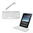 Ultra-slim 78-keys Wireless Bluetooth V2.0 Keyboard Keypad for iPad /iPhone /Macbook /Windows PC (White+Silver)