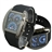 G1168 Waterproof Blue Binary LED Light Dot Matrix Car Meter Dial Unisex Aviation Wrist Watch with Date /Week (Black)