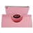 4-in-1 360-degree Rotating Stand Litchi Texture PU Folio Flip Case Cover Set for iPad Air 2 /iPad 6 (Pink)