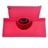 4-in-1 360-degree Rotating Stand Litchi Texture PU Folio Flip Case Cover Set for iPad Air 2 /iPad 6 (Rosy)