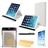 4-in-1 360-degree Rotating Stand Litchi Texture PU Folio Flip Case Cover Set for iPad Air 2 /iPad 6 (White)