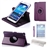 4-in-1 360-degree Rotating Stand Smart PU Flip Case Cover Set for Samsung Galaxy Tab 3 8.0 T310/T311/T315 (Purple)