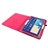 4-in-1 Litchi Texture Smart PU Flip Case Cover Stand Set for Samsung Galaxy Tab 3 10.1 P5200/P5210 (Rosy)