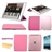 5-in-1 Smart PU Case & Hard Back Cover & Stylus Pen & Screen Guard & Cloth Set for iPad 4 /iPad 3 /iPad 2 (Pink)