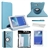 4-in-1 360-degree Rotating Stand PU Flip Case Cover Set for Samsung Galaxy Tab 3 Lite 7.0 T110 /T111 (Sky-blue)
