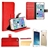 4-in-1 Crazy Horse Pattern PU Wallet Card Holder Flip Case Cover Stand Set for iPhone 5S /iPhone 5 (Red)