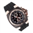 V6 Fashion Waterproof Men’s Big Round Dial Silicone Band Quartz Wrist Watch (Golden)
