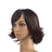 NUOLUX 119D 12-inch Fashion Women’s Girls Short Curly Ends High Temperature Fiber Synthetic Hair Wig Hair Piece with Bangs /Built-in Adjustable Hair Cap (Dark Brown)