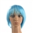 NUOLUX 171 12-inch Fashion Women’s Girls Short Straight High Temperature Fiber Synthetic Hair Wig Hair Piece with Bangs /Built-in Adjustable Hair Cap (Light Blue)