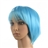 NUOLUX 171 12-inch Fashion Women’s Girls Short Straight High Temperature Fiber Synthetic Hair Wig Hair Piece with Bangs /Built-in Adjustable Hair Cap (Light Blue)