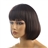 NUOLUX 6367 12-Inch Fashion Women’s Girls Short Straight High Temperature Fiber Synthetic Hair Wig Hair Piece with Flat Bangs /Built-in Adjustable Hair Cap (Dark Brown)