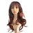 NUOLUX 8855 22-inch Fashion Women’s Girls Long Curly Wavy High Temperature Fiber Synthetic Wig Hair Pieces Hair Extension with Bangs /Built-in Adjustable Hair Cap (Brown)