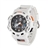 PASNEW PSE-1002AD 30M Waterproof Multi-functional Unisex Boys Girls Dual Time Display LED Digital Analog Sports Wrist Watch with Date /Alarm /Stopwatch /Rubber Band (White)