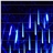 12 Inches 8 Tubes Meteor Shower Rain Lights Waterproof Xmas Decoration Falling String Lights for Wedding Party Christmas with EU Plug (Blue Light)