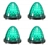 4pcs 12-24V 16-LED Truck Van Car Side Marker Trailer Light Lamp Indicator (Green)