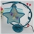 Creative Wrought Iron Desk Lamp Hanging Star Light with US Plug (Blue)