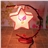 Creative Wrought Iron Desk Lamp Hanging Star Light with US Plug (Pink)