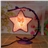 Creative Wrought Iron Desk Lamp Hanging Star Light with US Plug (Purple)
