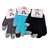 Universal 3-finger Capacitive Touch Screen Knitted Gloves Warm Gloves for iPad /iPhone - 3 pairs/set (Black+Blue+Grey)