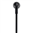 Gorsun GS-705 Flat Noodle Style 3.5mm-plug Wired Stereo Mobile Earphones with MIC for iPhone /iPad /iPod /Nokia (Black)