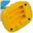 Lovely Baby Bear USB Cartoon Fan Soft Fan Blade with LED Flashlight (Blue & Yellow)