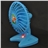 Beautiful and Practical Adjustable Mini Desk Fan with LED Flashlight Switch (Blue)
