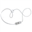 Blue Light Glitter LED Round Necklace