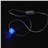 Blue Light Glitter LED Round Necklace