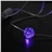 Blue Light Glitter LED Round Necklace