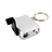 Hand winding Mini Keychain 2 LED Flashlight (Silver)