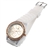 Fashion Rhinestones Decorated Round Case Soft Silicone Band Women's Quartz Wrist Watch (White)