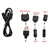 4W 4 Solar Tablet Folding Portable Emergency Solar Charger for Cellphone Camera GPS MP3 Power Bank (Black)