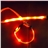 PP Weave Strap Optical Fiber LED Flashing Pet Dog Collar Safety Chain Set (Red)