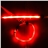 PP Weave Strap Optical Fiber LED Flashing Pet Dog Collar Safety Chain Set (Red)