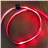 PP Weave Strap Optical Fiber LED Flashing Pet Dog Collar Safety Chain Set (Red)